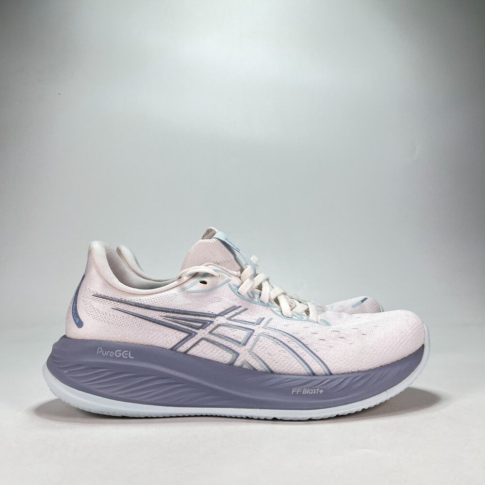 ASICS GEL-Cumulus 26 White Lapis Lazuli Lace Up Running Shoes 1011B792 Mens Sz 9